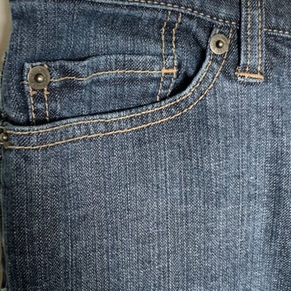 Loft Curvy Bootcut Jeans Women’s 4 Dark Wash Stretch Denim Low Rise - Picture 7 of 11